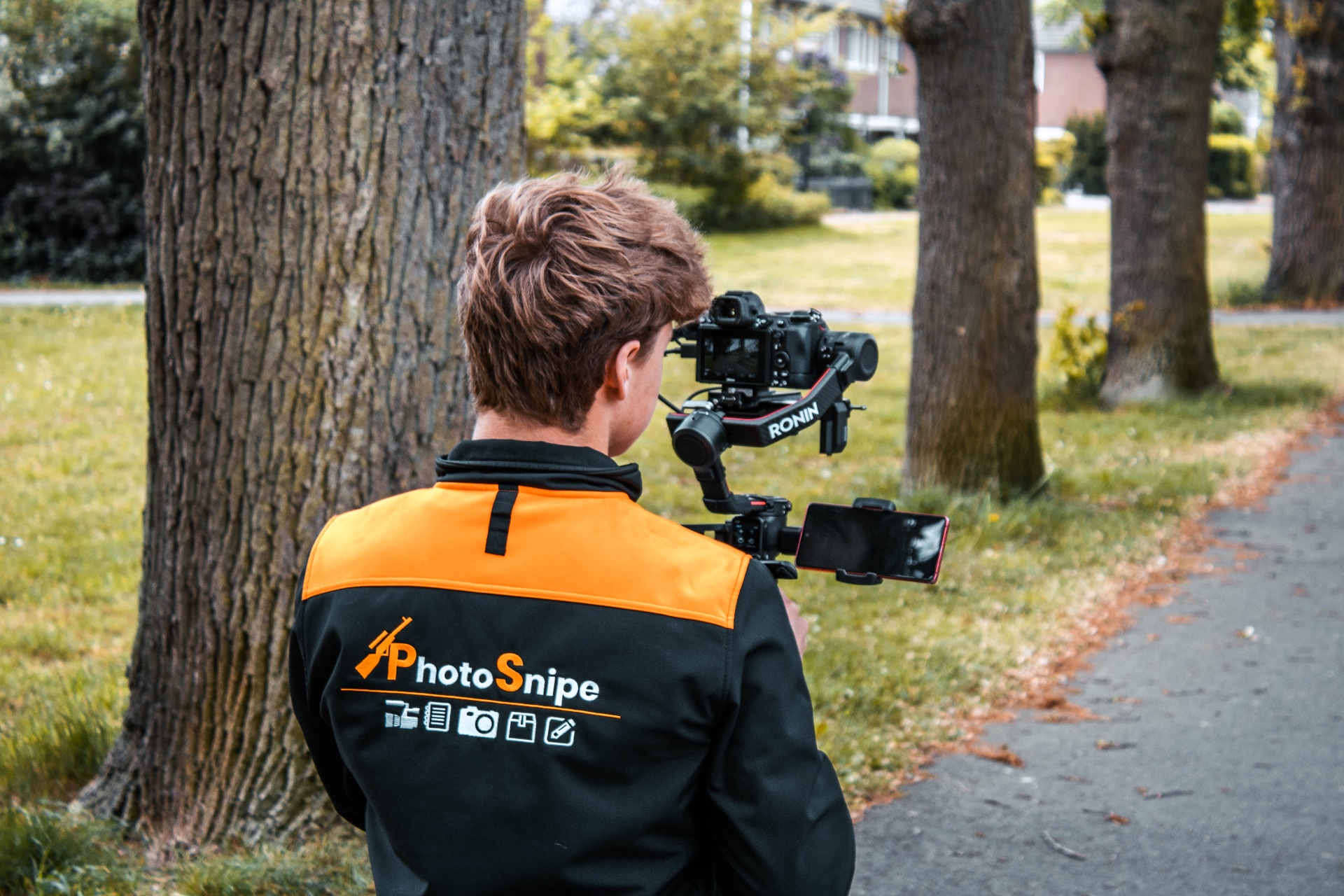 Ruben in PhotoSnipe jas tijdens een shoot